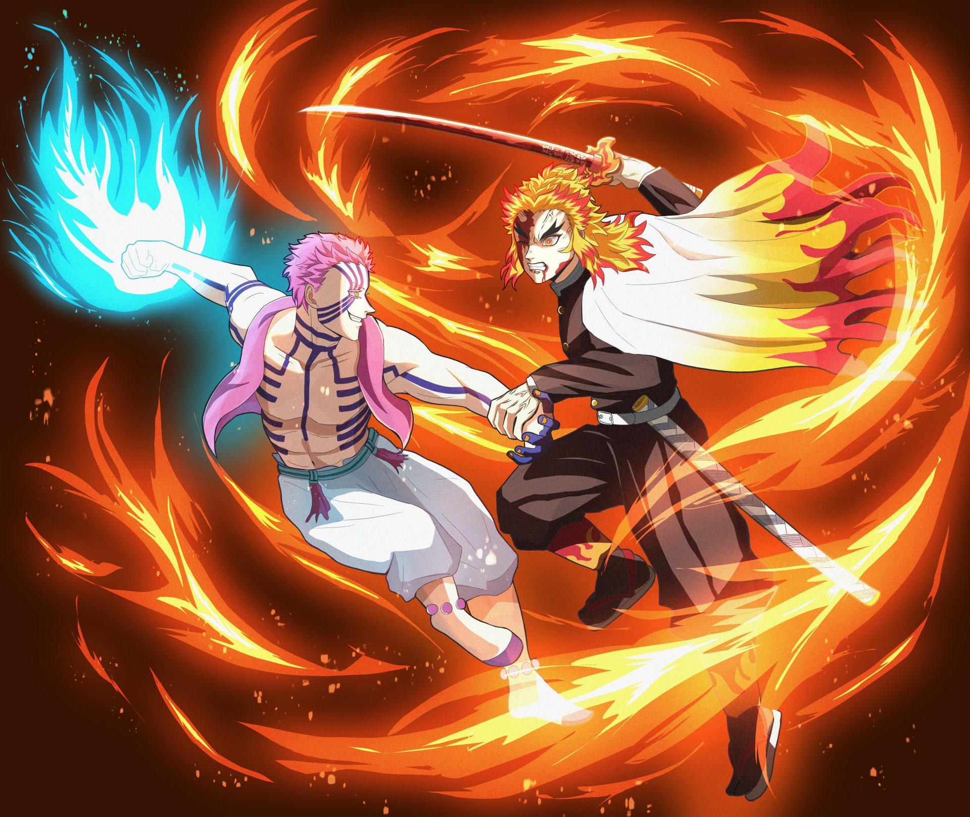 Download Kyojuro Rengoku Akaza (Demon Slayer: Kimetsu No Yaiba) Anime