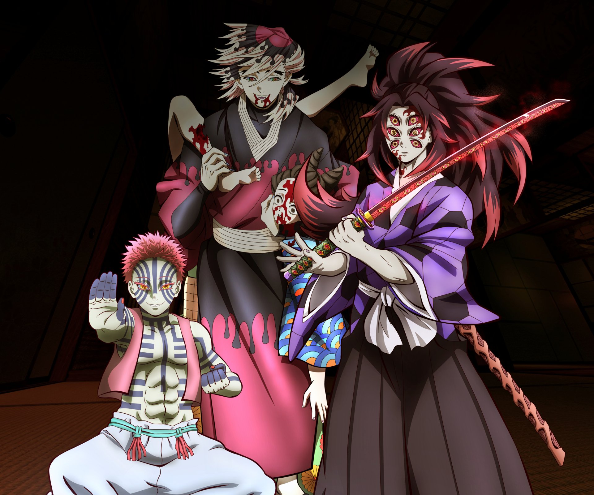 Download Kokushibo Demon Slayer Akaza Demon Slayer Kimetsu No Yaiba