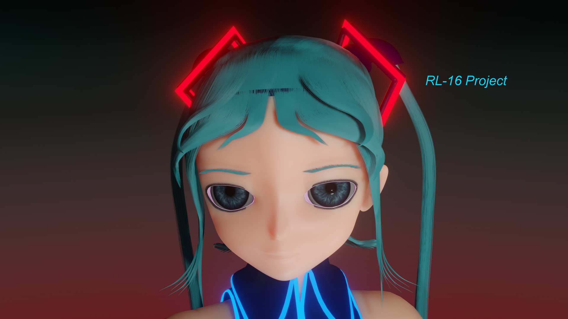 Hatsune Miku Blender Hair by RL-16 Project