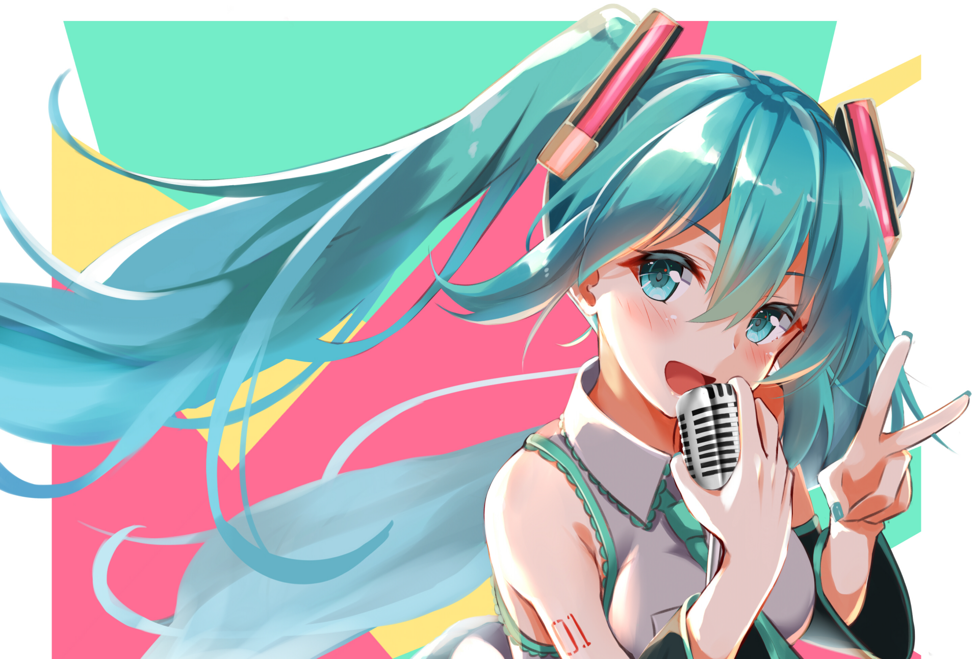 Download Hatsune Miku Anime Vocaloid HD Wallpaper by みれあ
