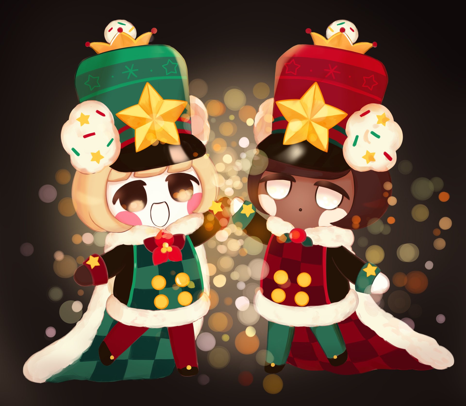 Download Pawn White Cookie (Cookie Run) Pawn Black Cookie (Cookie Run) Video Game Cookie Run: OvenBreak HD Wallpaper