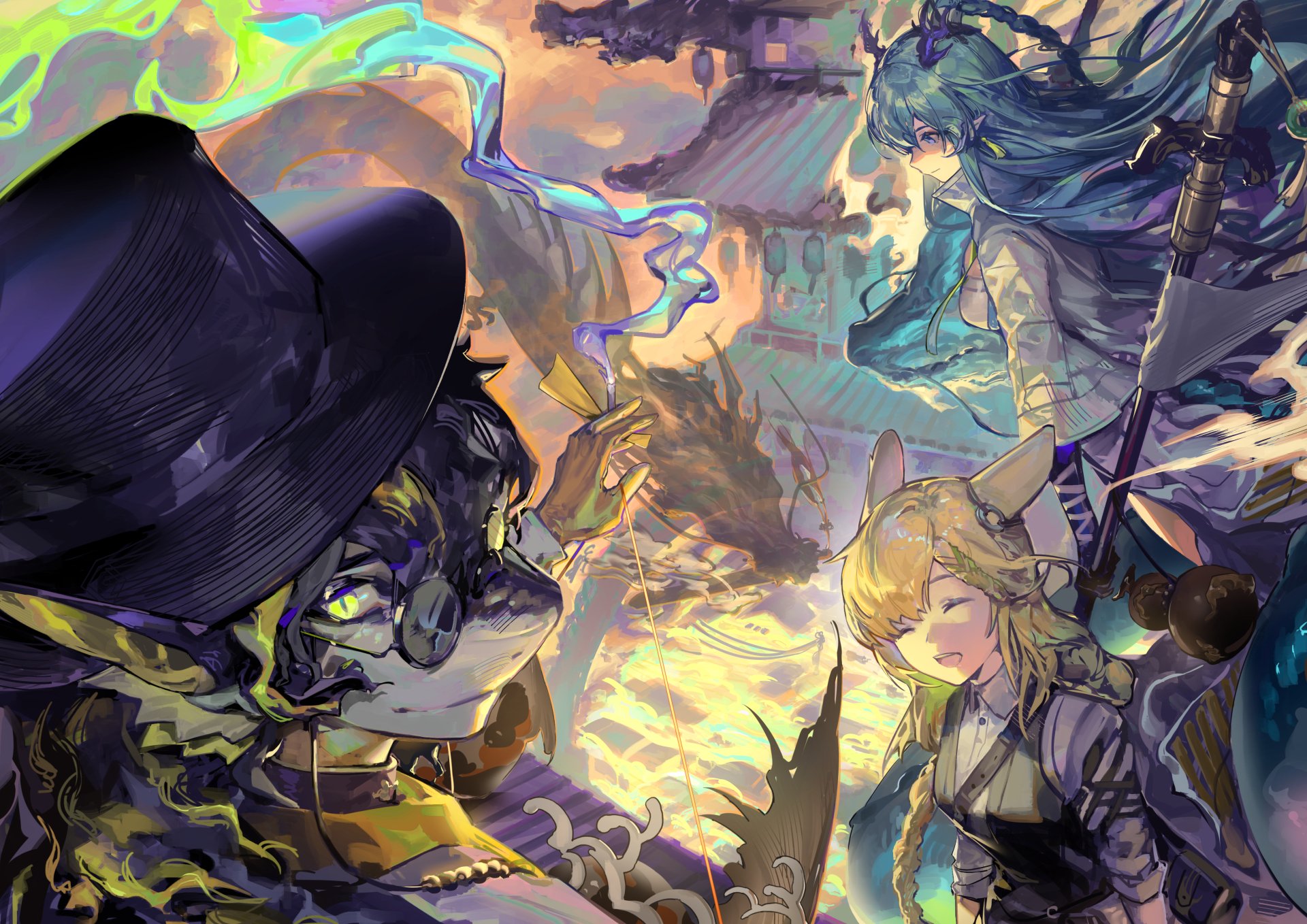 Download Ling (Arknights) Lee (Arknights) Kroos (Arknights) Video Game Arknights 4k Ultra HD Wallpaper