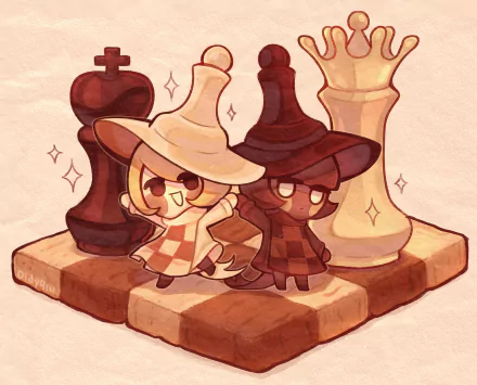 Pawn White Cookie (Cookie Run) Pawn Black Cookie (Cookie Run) video game Cookie Run: OvenBreak HD Desktop Wallpaper | Background Image