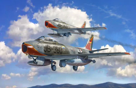 warplane military North American F-86 Sabre HD Desktop Wallpaper | Background Image