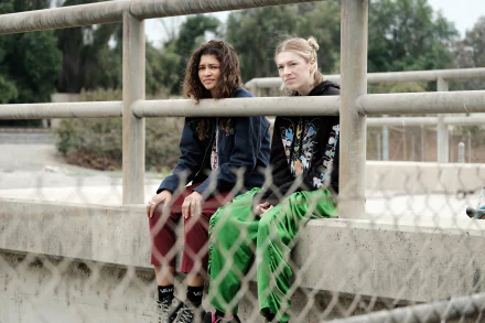 Rue Bennett Hunter Schafer Jules Vaughn Zendaya TV Show Euphoria HD Desktop Wallpaper | Background Image