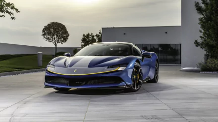 supercar vehicle Ferrari SF90 HD Desktop Wallpaper | Background Image