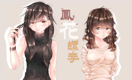 Anime girl anime girl HD Desktop Wallpaper | Background Image