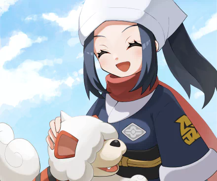 Akari (Pokémon) Growlithe (Pokémon) video game Pokémon Legends: Arceus HD Desktop Wallpaper | Background Image