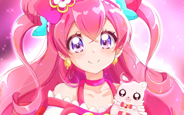 Nagomi Yui Kome-Kome (Pretty Cure) Cure Precious Anime Delicious Party Precure HD Desktop Wallpaper | Background Image