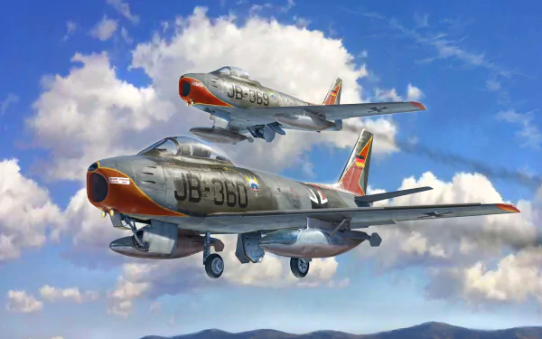 warplane military North American F-86 Sabre HD Desktop Wallpaper | Background Image