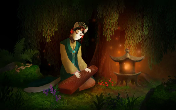 video game Cat and Ghostly Road HD Desktop Wallpaper | Background Image