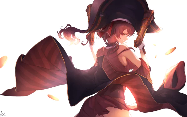 hololive Houshou Marine Anime Virtual Youtuber HD Desktop Wallpaper | Background Image