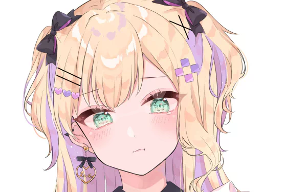 VSPO! Kurumi Noah Iris Black Games Anime Virtual Youtuber HD Desktop Wallpaper | Background Image