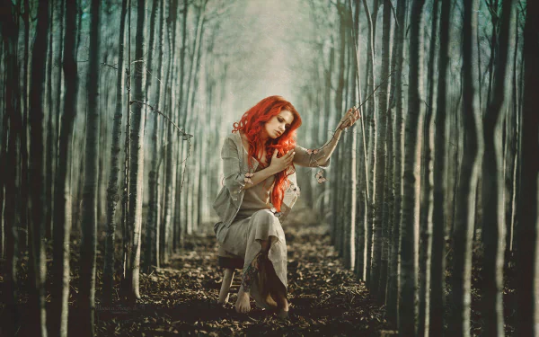 red hair woman mood HD Desktop Wallpaper | Background Image