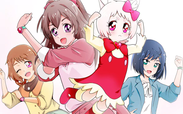 Nagomi Yui Kome-Kome (Pretty Cure) Hanamichi Ran Fuwa Kokone Anime Delicious Party Precure HD Desktop Wallpaper | Background Image