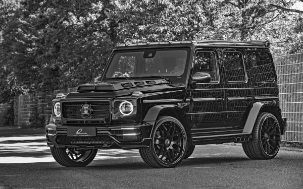 SUV Black & White vehicle Mercedes-Benz CL-Class HD Desktop Wallpaper | Background Image
