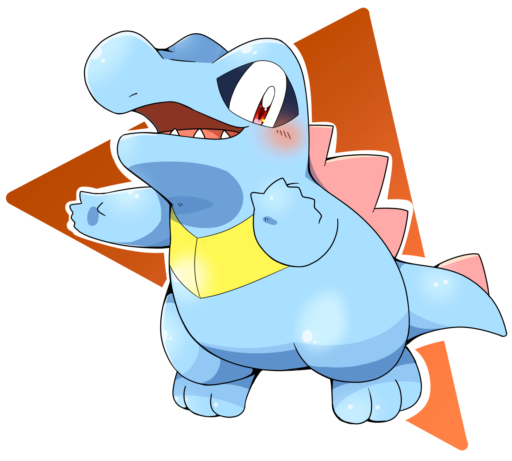 Pokemon, Fundo, Azul, Totodile, HD papel de parede