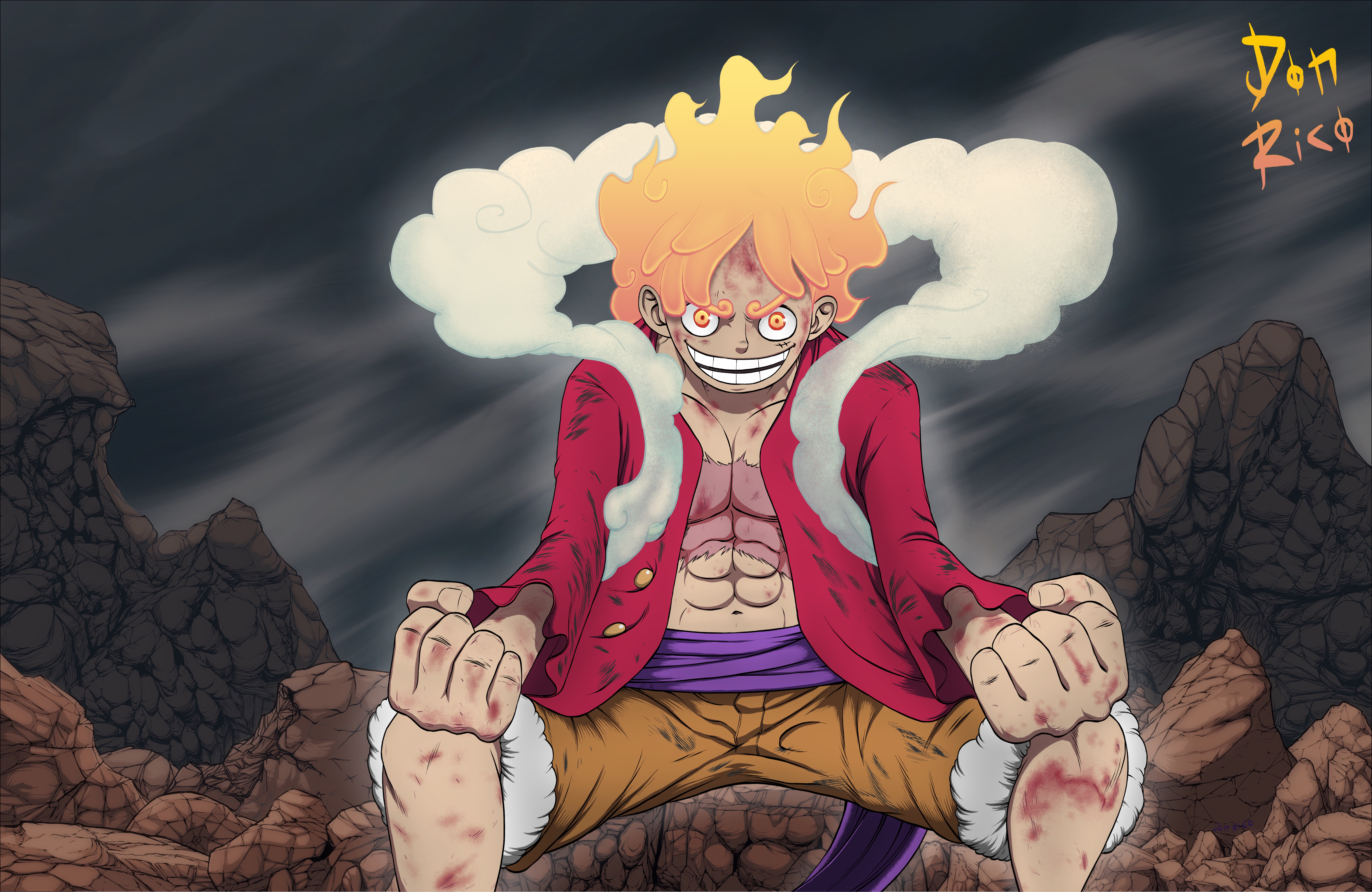 Monkey D. Luffy - Gear 5th One Piece 1045 by AkridDrawing