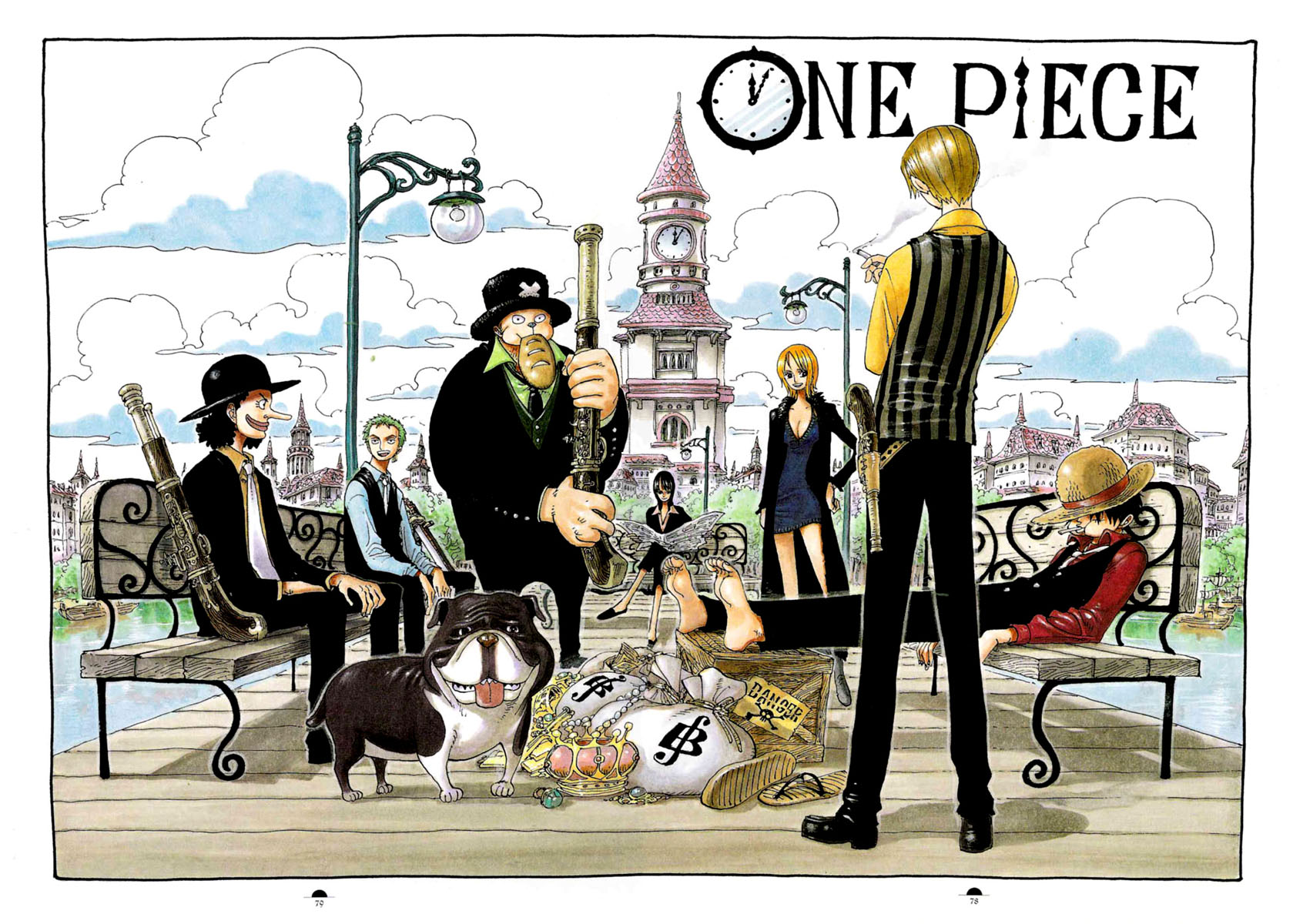 The fearless Straw Hat Pirates from One Piece set sail on a grand adventure!