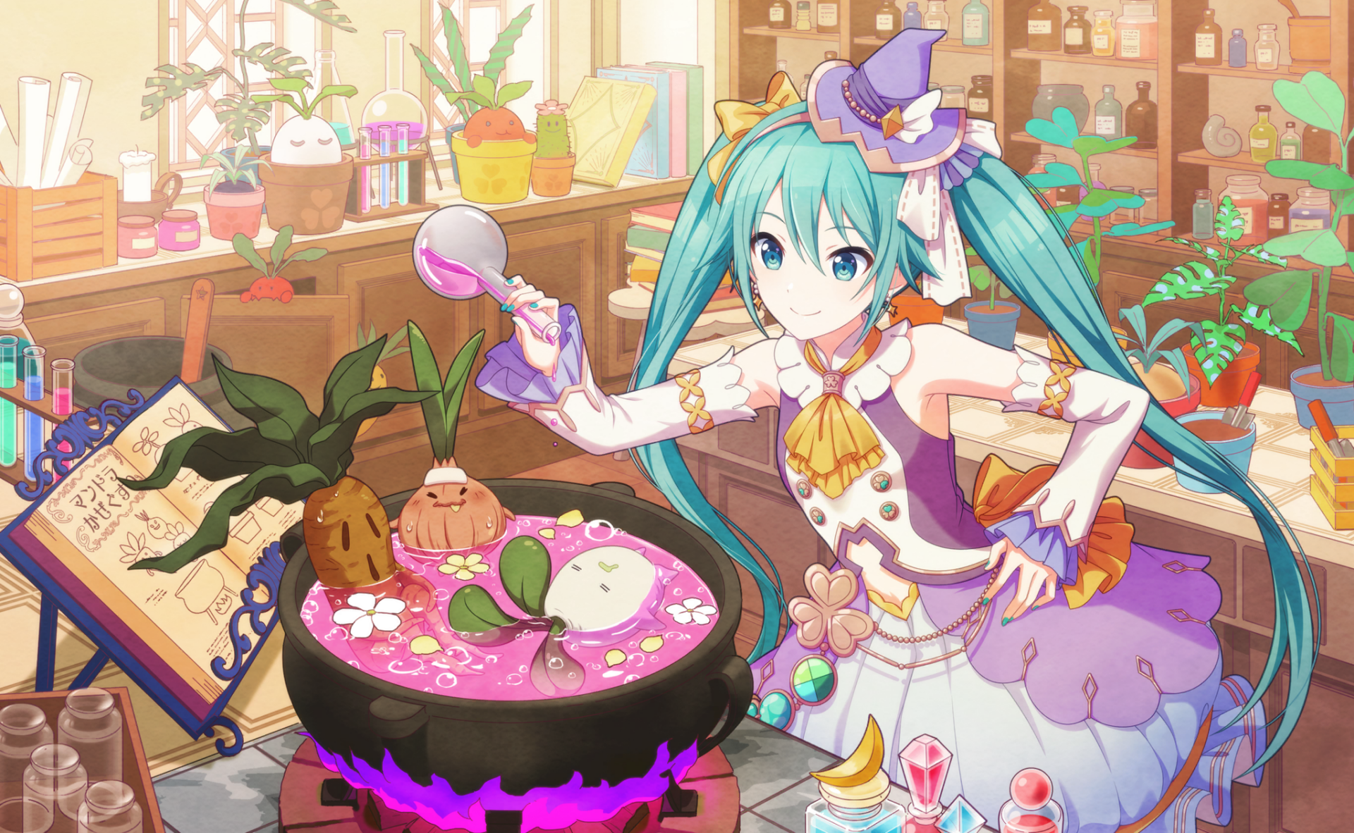 Hatsune Miku's Magical Brew – HD Wallpaper from Project Sekai