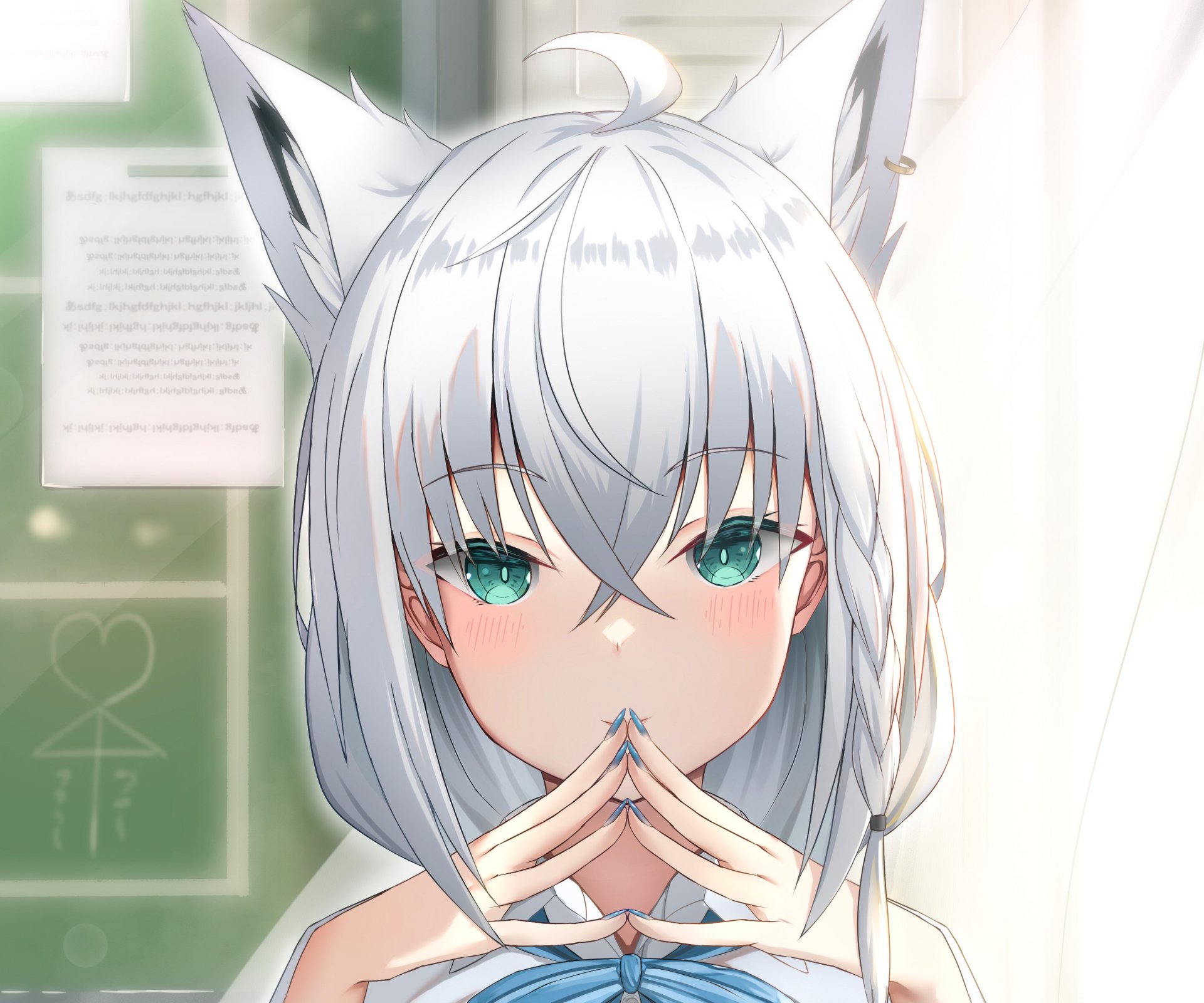 Download Hololive Shirakami Fubuki Anime Virtual Youtuber HD Wallpaper