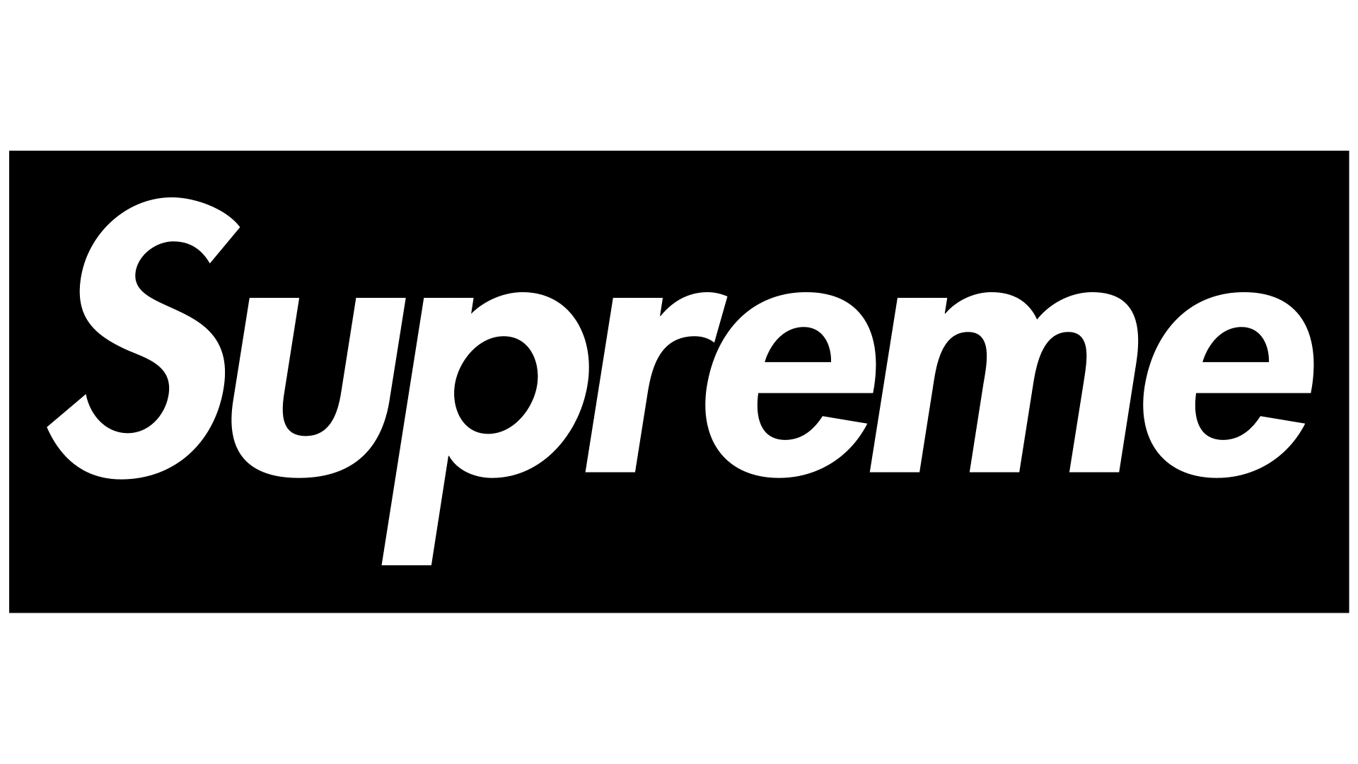 supreme logo black