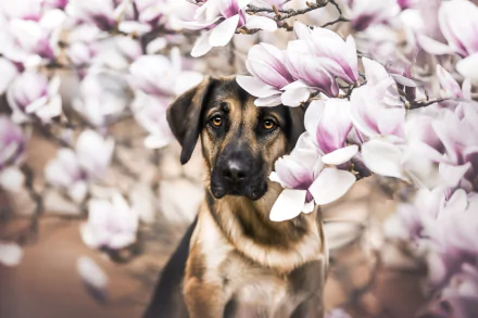magnolia Animal dog HD Desktop Wallpaper | Background Image