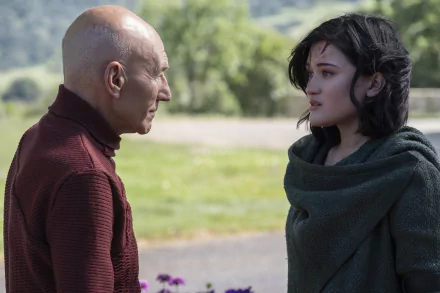 Soji Asher Isa Briones Jean-Luc Picard Patrick Stewart TV Show Star Trek: Picard HD Desktop Wallpaper | Background Image