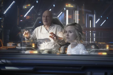 Agnes Jurati Alison Pill Jean-Luc Picard Patrick Stewart TV Show Star Trek: Picard HD Desktop Wallpaper | Background Image
