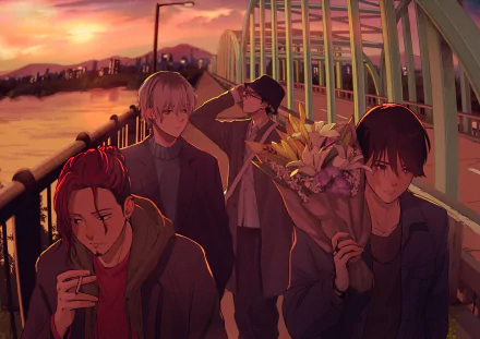 Anime friends HD Desktop Wallpaper | Background Image
