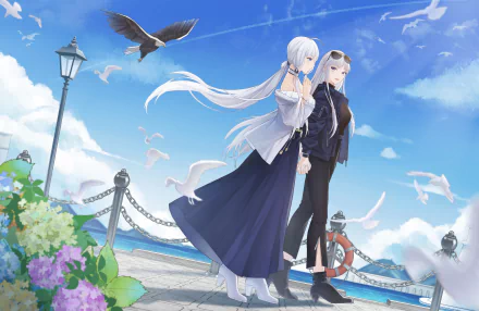 Illustrious (Azur Lane) Enterprise (Azur Lane) Anime Azur Lane HD Desktop Wallpaper | Background Image