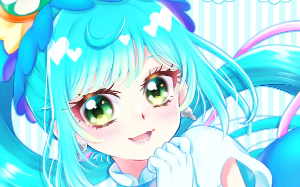 Fuwa Kokone Cure Spicy Anime Delicious Party Precure HD Desktop Wallpaper | Background Image