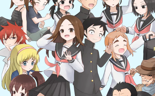 Hibino Mina Nishikata (Karakai Jouzu no Takagi-san) Takagi (Karakai Jouzu no Takagi-san) Anime Teasing Master Takagi-san HD Desktop Wallpaper | Background Image