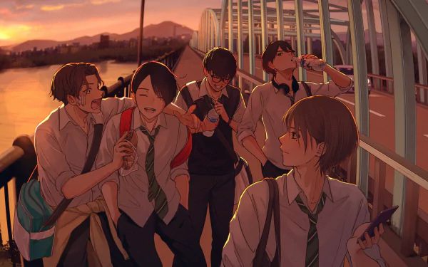 Anime friends HD Desktop Wallpaper | Background Image