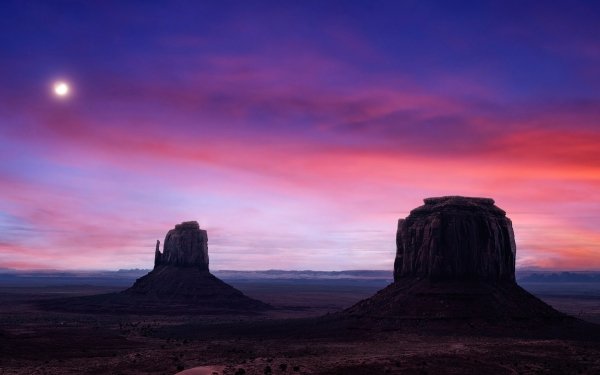 Earth Monument Valley Sunset Desert HD Wallpaper | Background Image