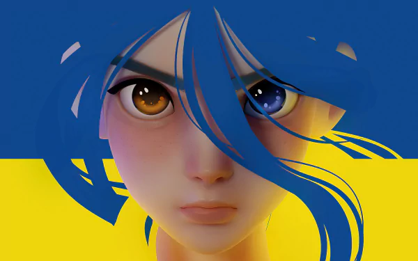 heterochromia artistic face HD Desktop Wallpaper | Background Image