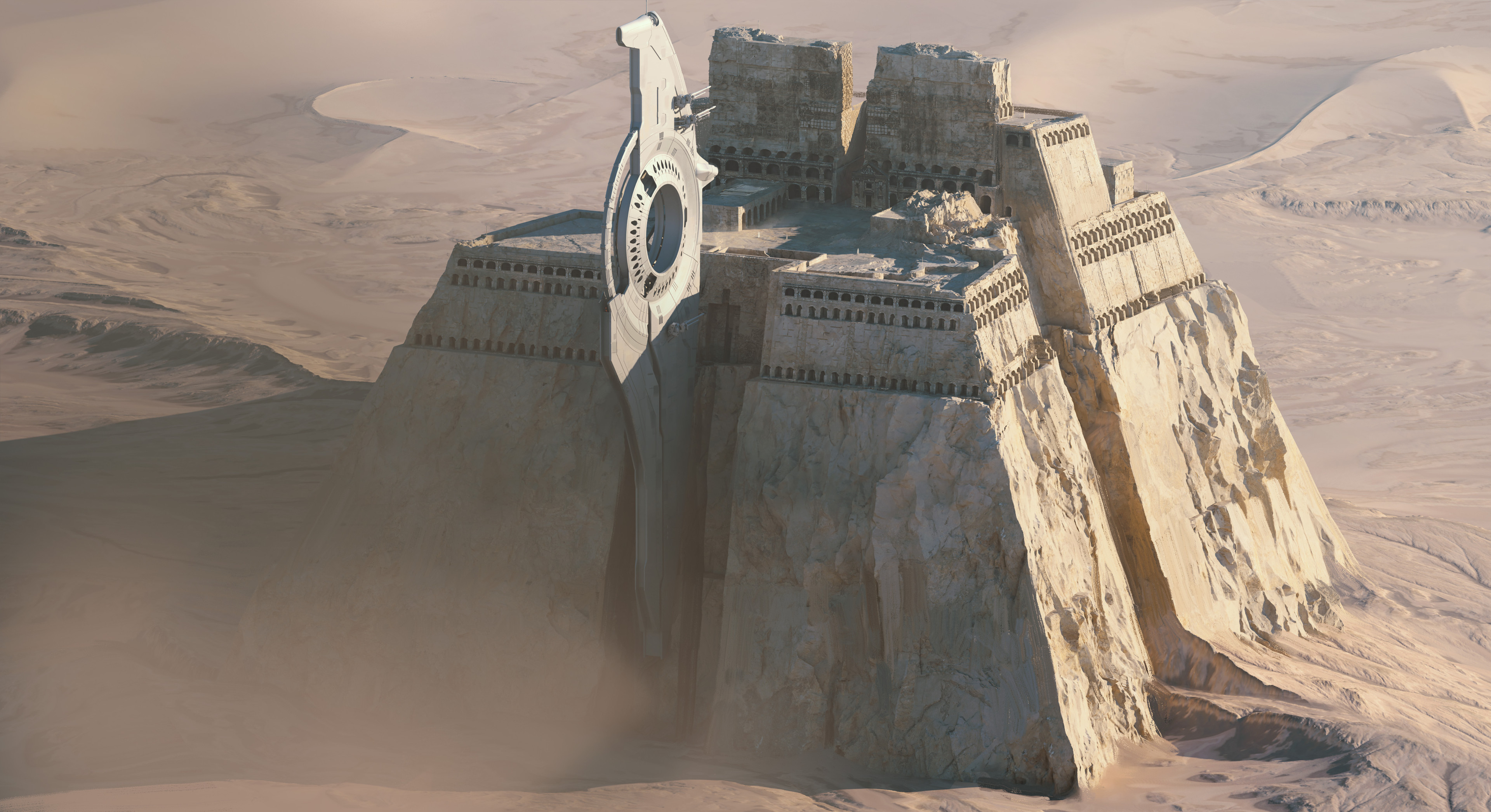 Ancient temple in the desert by Paul Chadeisson