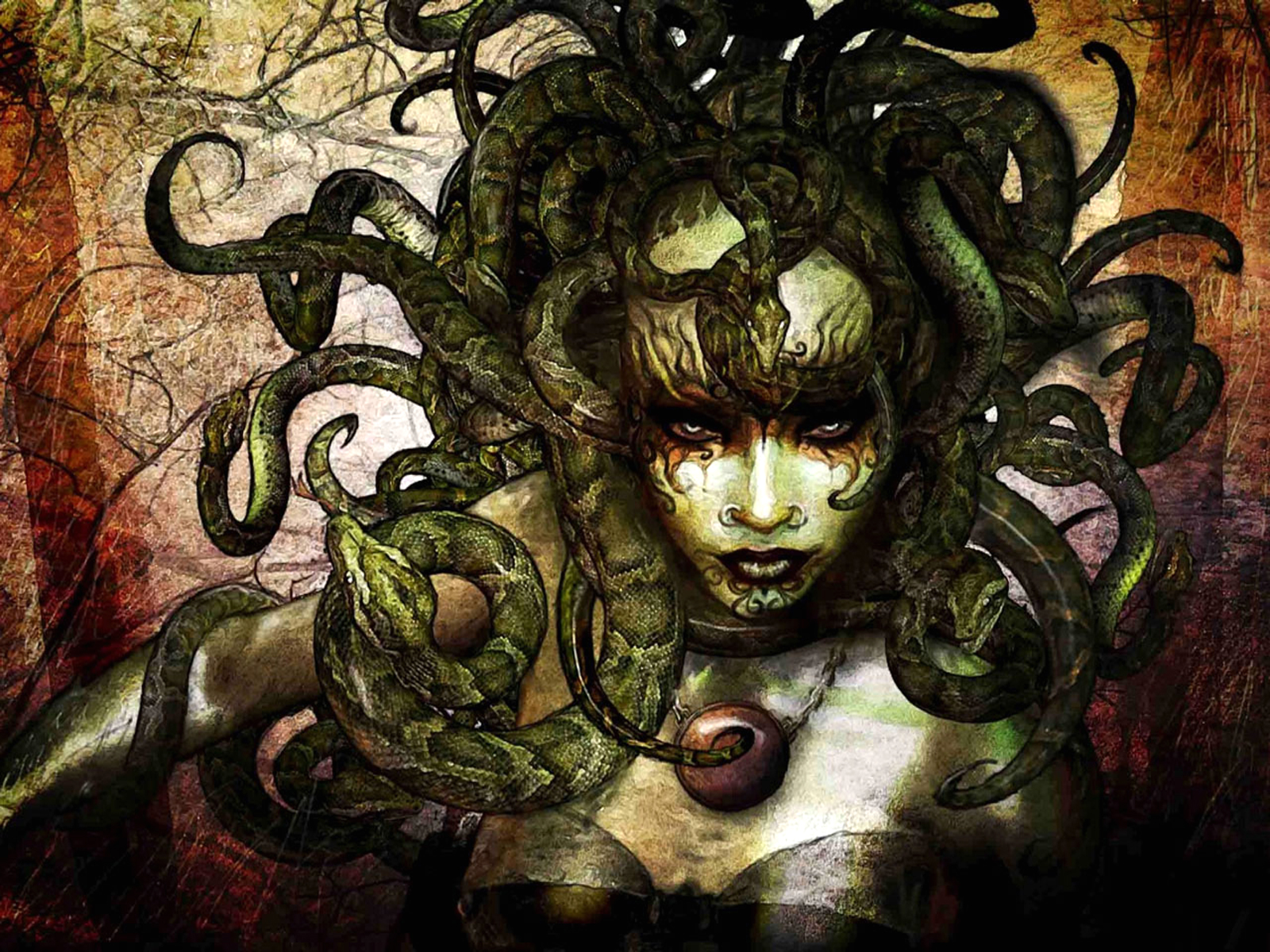 Fantasy wallpaper of Ancient Medusa