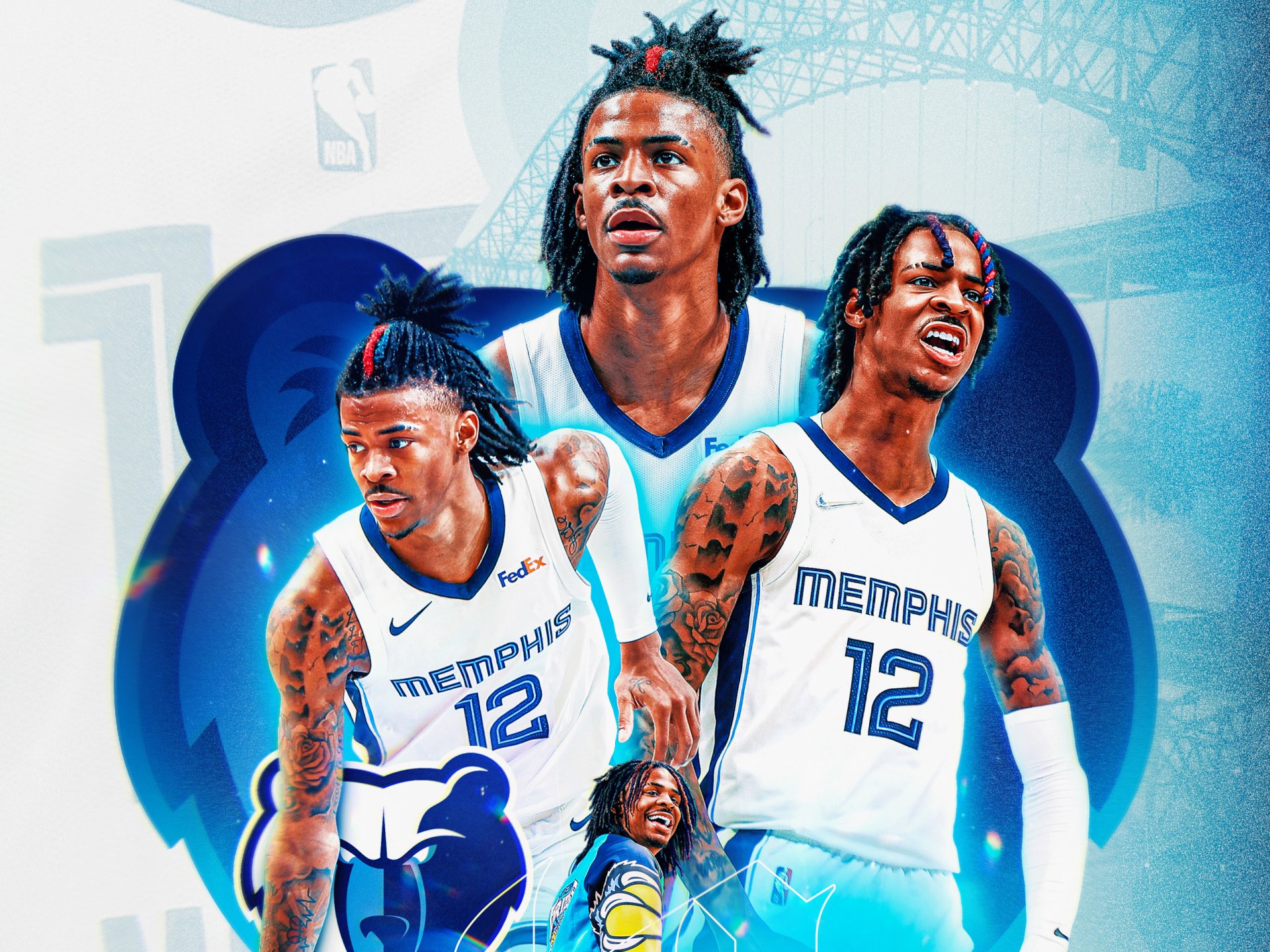 Ja morant 3d wallpaper