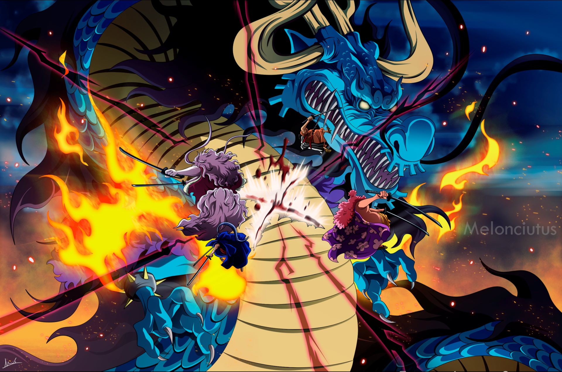 Download Kaido (One Piece) Anime One Piece HD Wallpaper by Melonciutus