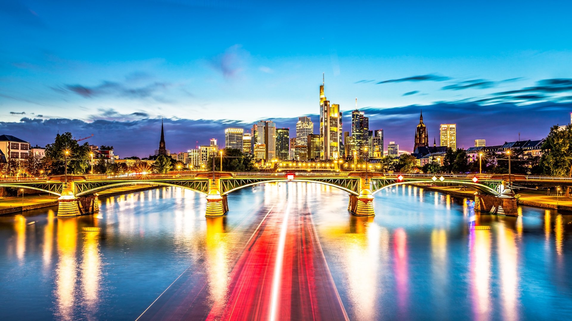 Download Germany Bridge Man Made Frankfurt HD Wallpaper