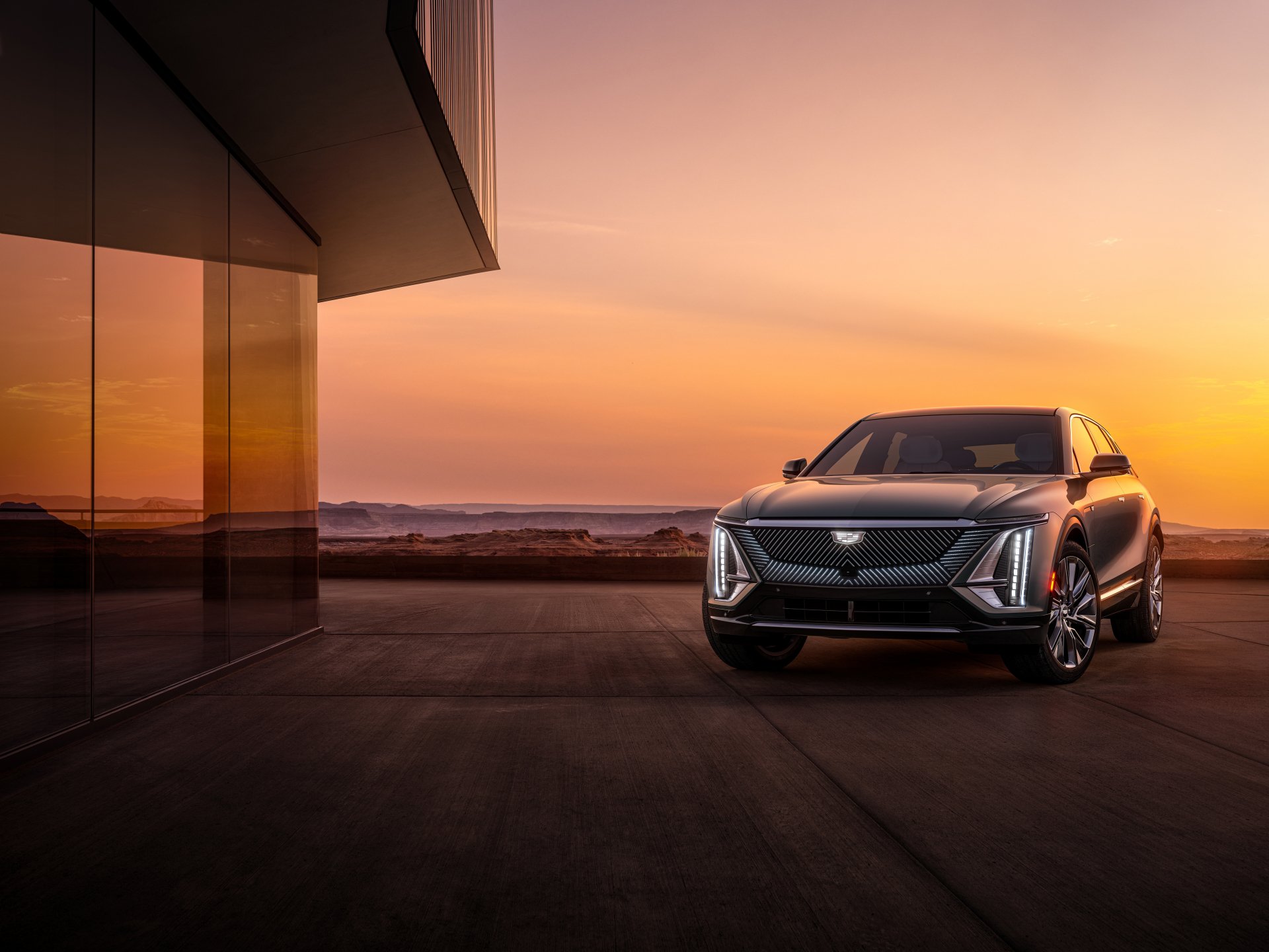 Download Vehicle Cadillac Lyriq 4k Ultra HD Wallpaper