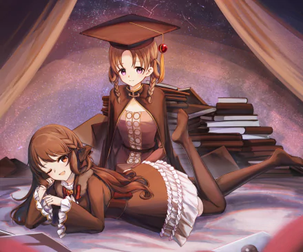 Touka Satomi Nemu Hiiragi Anime Magia Record Mahou Shoujo Madoka ☆ Magica Gaiden HD Desktop Wallpaper | Background Image