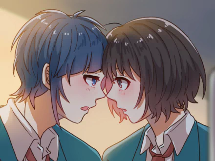 Yujiro Someya Hiyori Suzumi Anime To Become a Real Heroine! The Unpopular Girl and the Secret Task HD Desktop Wallpaper | Background Image