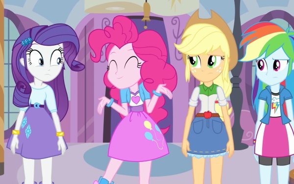 Movie My Little Pony: Equestria Girls My Little Pony Rarity Pinkie Pie Applejack Rainbow Dash HD Wallpaper | Background Image