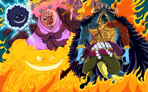 Kaido (One Piece) Charlotte Linlin Anime One Piece HD Desktop Wallpaper | Background Image