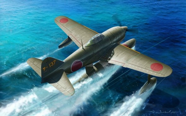 Military Kawanishi N1K Military Aircraft HD Wallpaper | Background Image