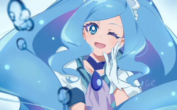 Sawaizumi Chiyu Cure Fontaine Anime Healin' Good PreCure HD Desktop Wallpaper | Background Image