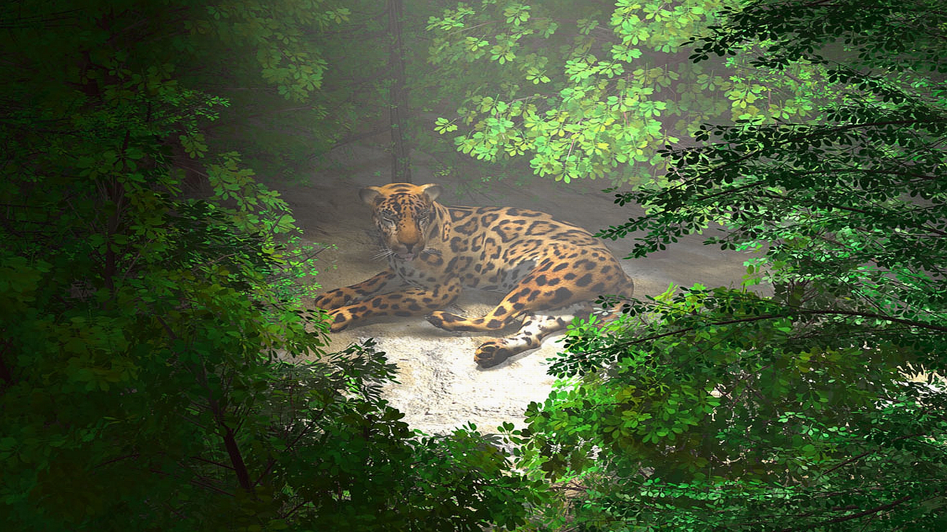 A tranquil animal scene, rendered with stunning CGI.