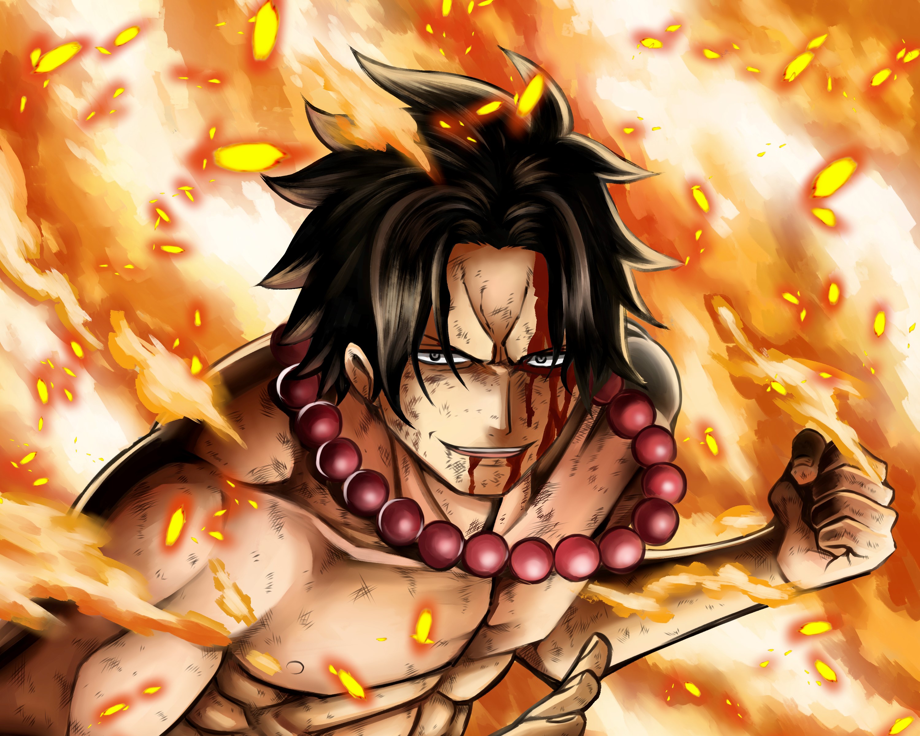 Download Dope Anime Fire Fist Ace Wallpaper